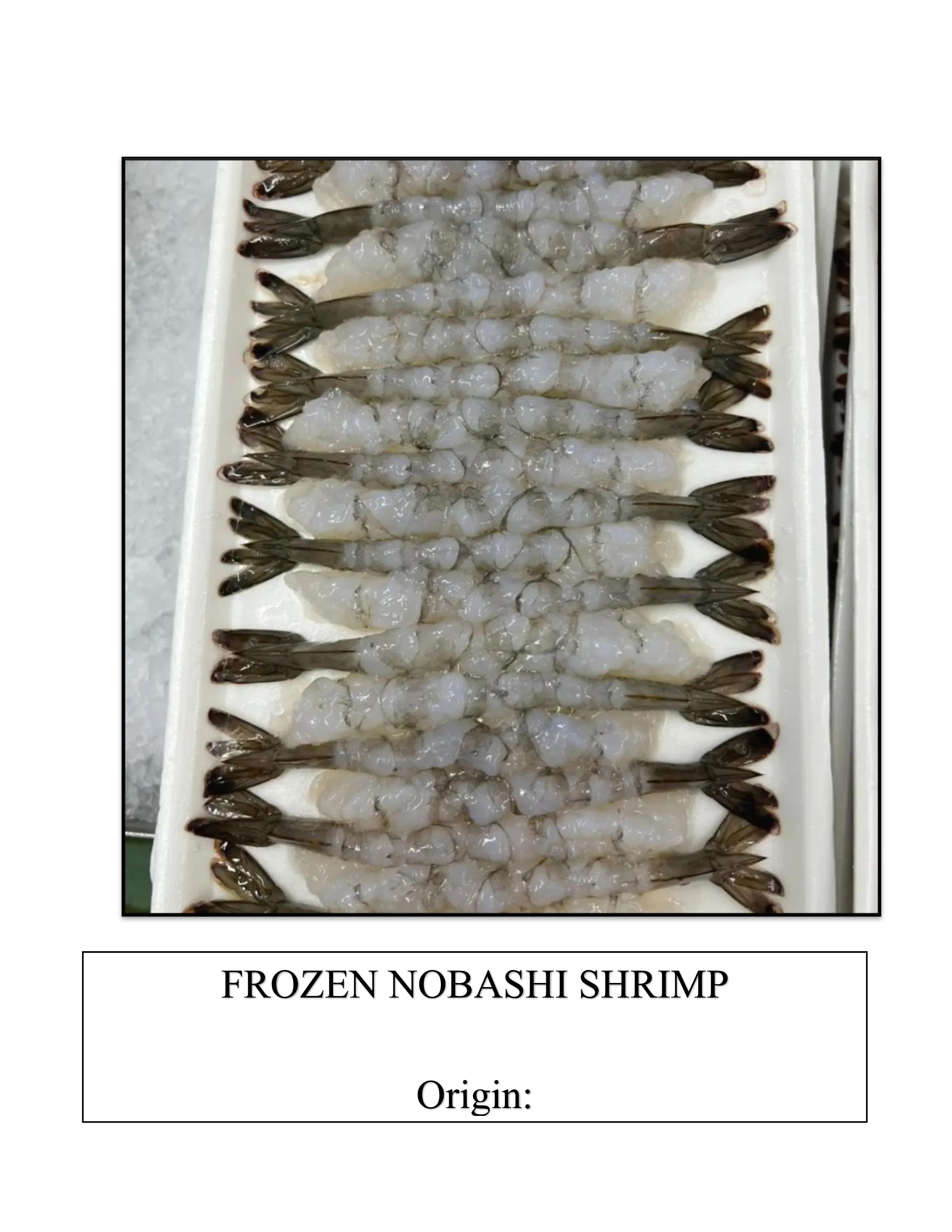 Frozen Nobashi Shrimp